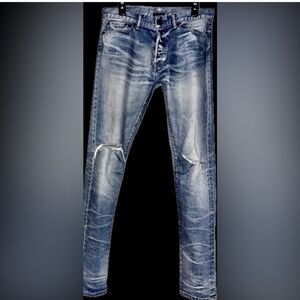 Men's Blue Jeans 30w Cast 2 Juliette John Elliott Japanese Denim Jeans 98/2